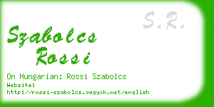 szabolcs rossi business card